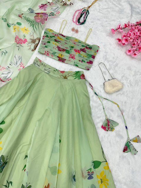 Pearl Pastel Floral Lehenga Choli