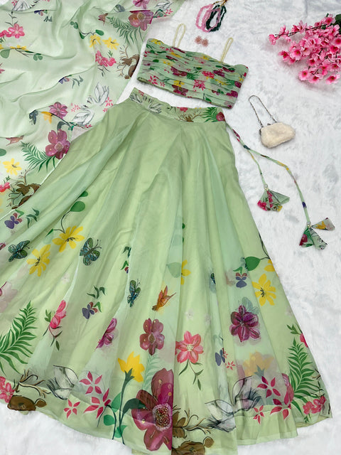 Pearl Pastel Floral Lehenga Choli