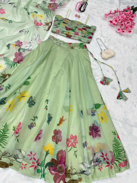 Pearl Pastel Floral Lehenga Choli