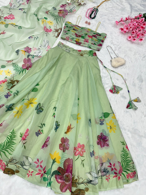 Pearl Pastel Floral Lehenga Choli