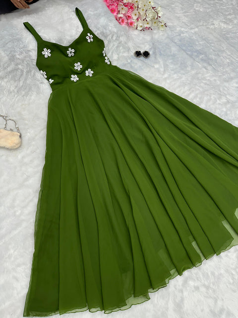 Navratri Handwork Anarkali Gown