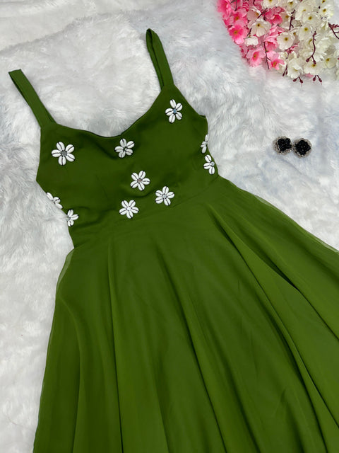 Navratri Handwork Anarkali Gown