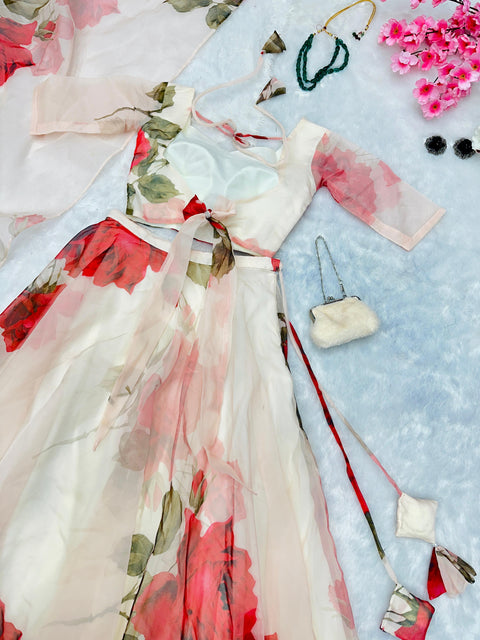 white rose lehnga