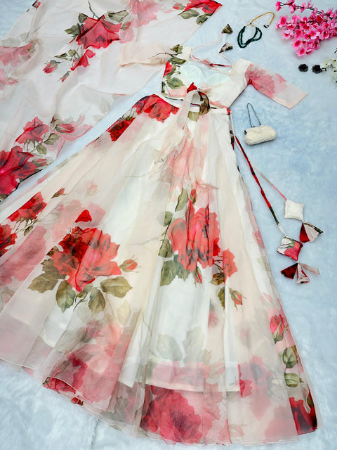 white rose lehnga