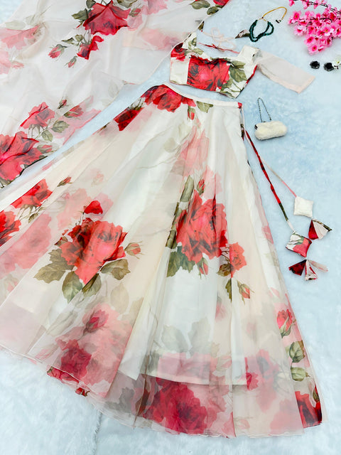 white rose lehnga