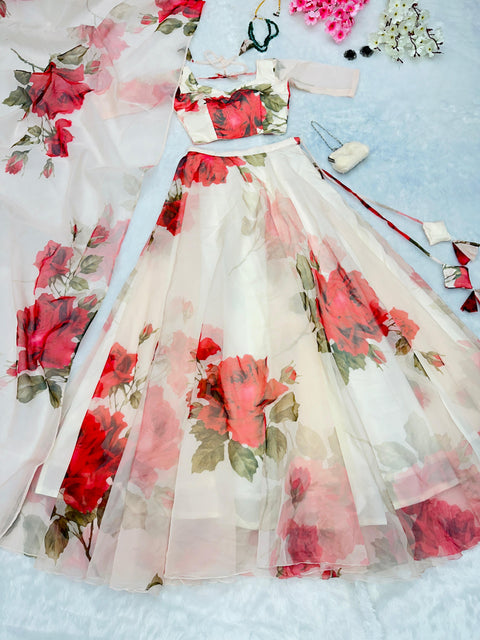 white rose lehnga
