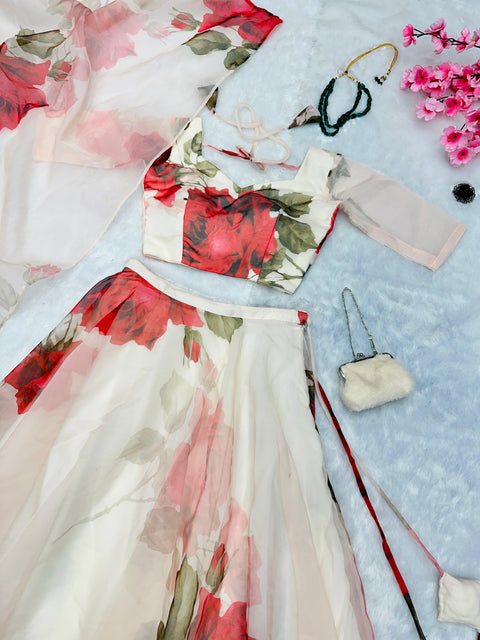 white rose lehnga