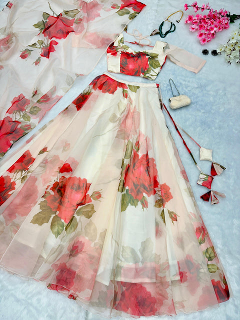 white rose lehnga