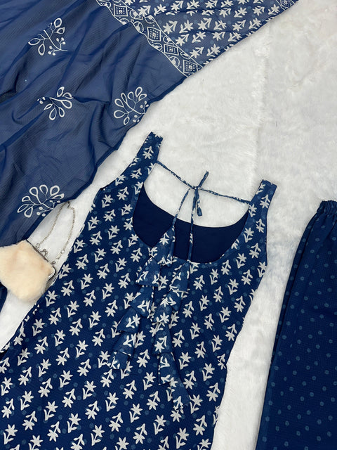 Blue Anarkali