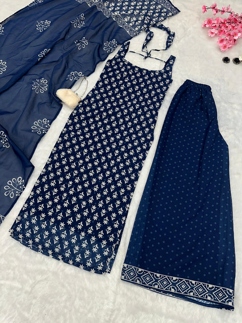 Blue Anarkali