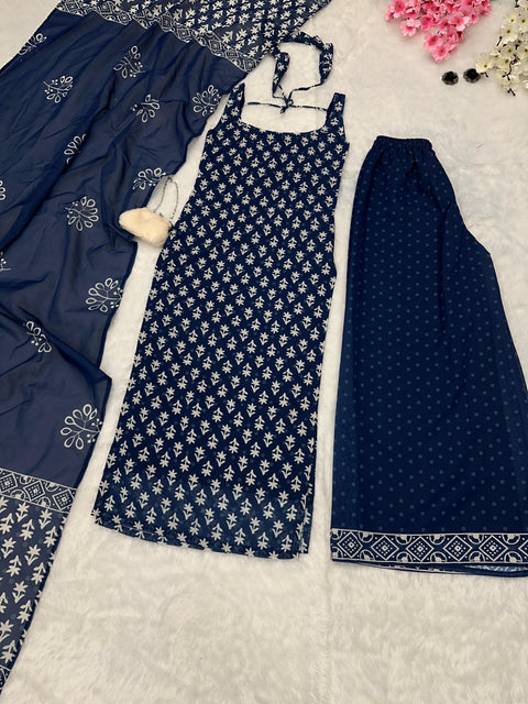 Blue Anarkali