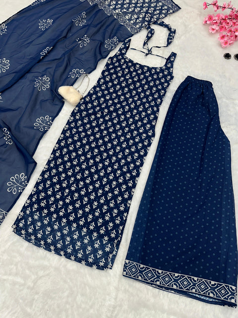 Blue Anarkali