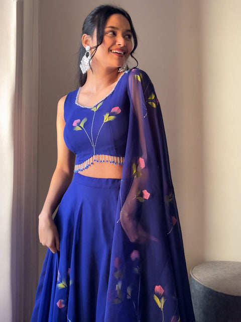 Electric Blue lehnga choli