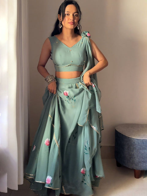 Sajni Handpainted lehnga choli