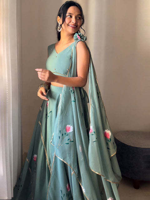 Sajni Handpainted lehnga choli