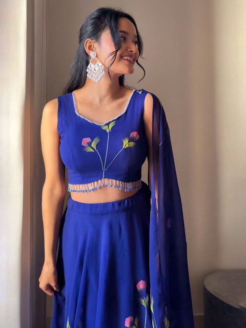 Electric Blue lehnga choli