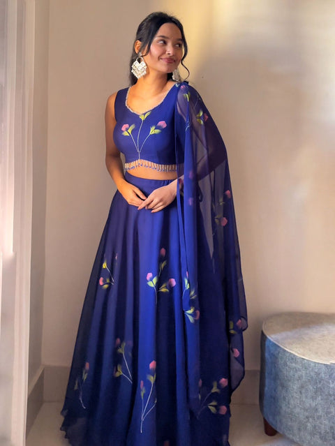 Electric Blue lehnga choli