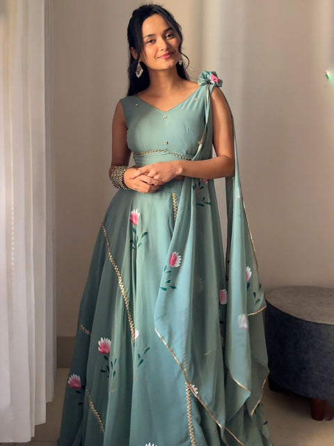 Sajni Handpainted lehnga choli