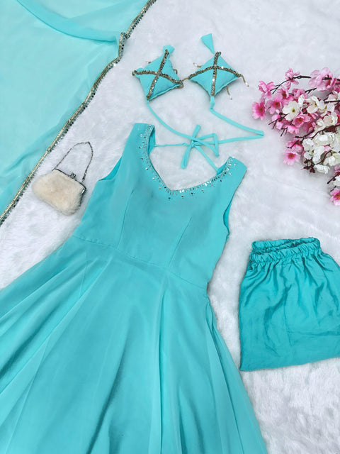 SHEESH MIRROR Anarkali suit
