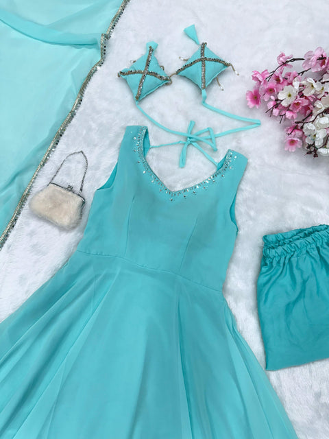SHEESH MIRROR Anarkali suit