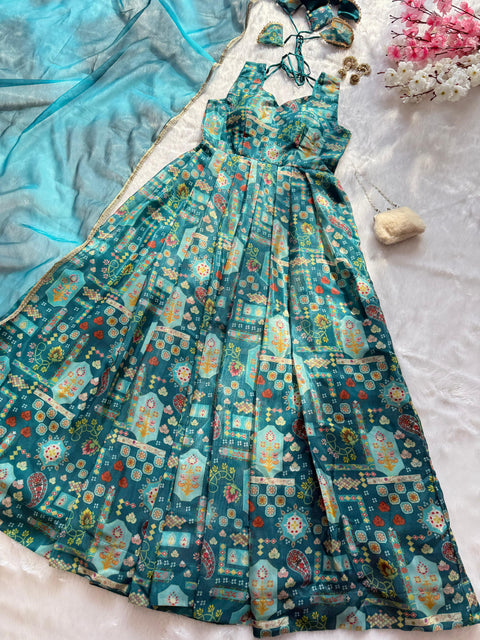 Printed Elegance suit set