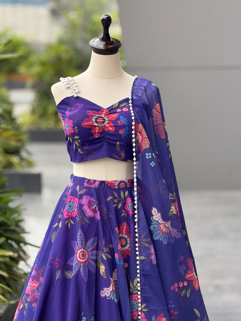 Mesmerizing blue lehnga choli