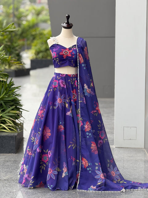 Mesmerizing blue lehnga choli
