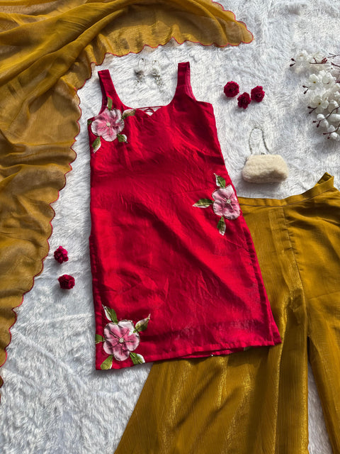 Designer Plazo pair suit