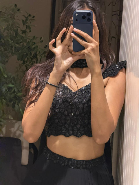 Black dreamy lehnga