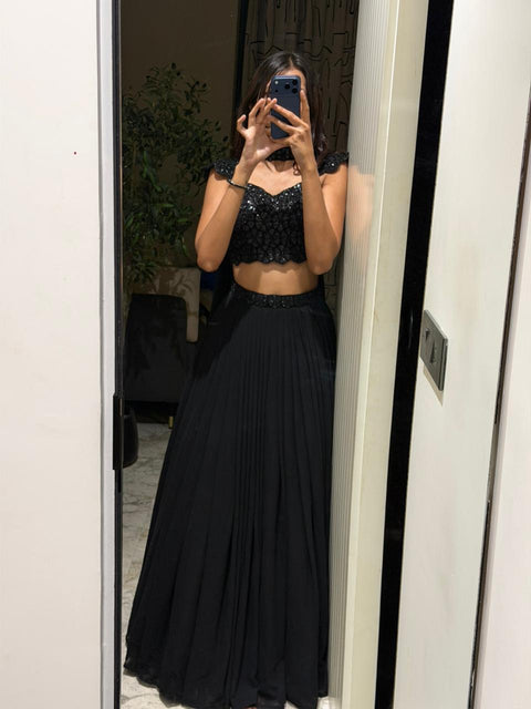 Black dreamy lehnga