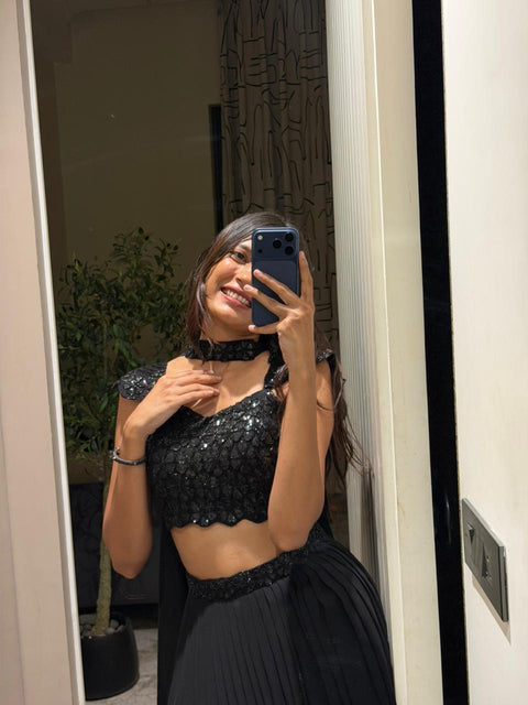 Black dreamy lehnga