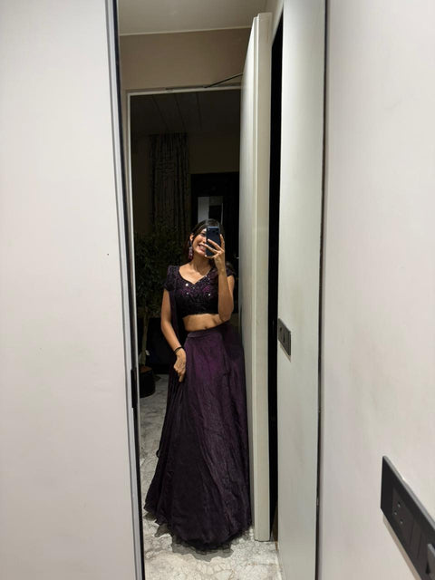 Purple dreamy lehnga