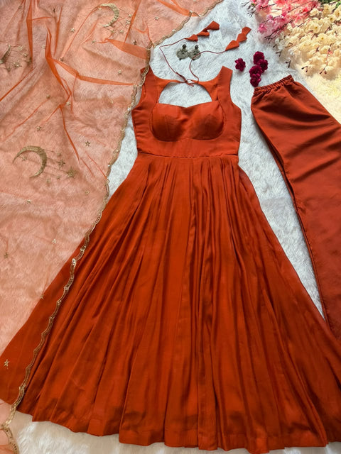 Radiant Ember Anarkali