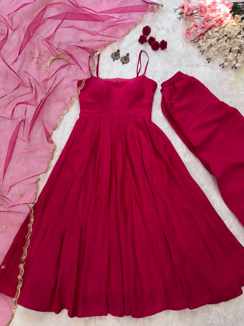 Pink Petal Anarkali