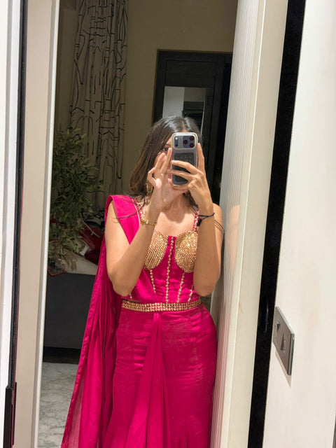 Pre-draped saree