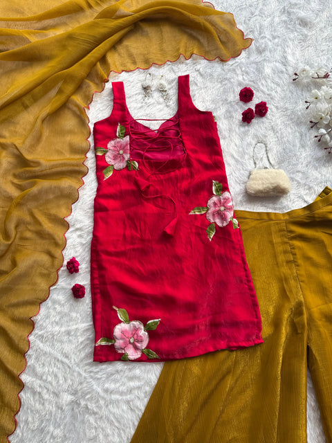 Designer Plazo pair suit