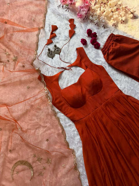Radiant Ember Anarkali