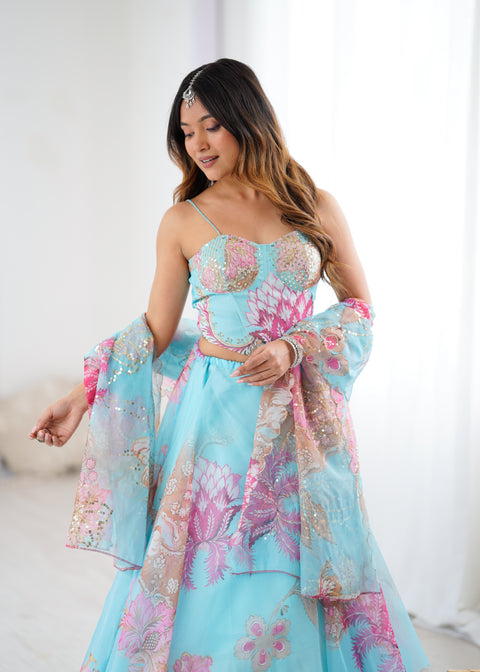 Sky Fairy full flair lehnga set