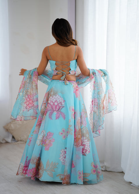 Sky Fairy full flair lehnga set