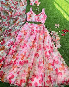 Butterfly organza Lehenga🦋🦋