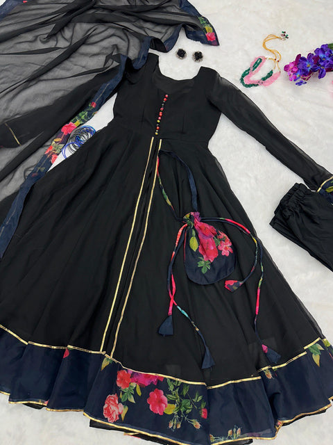 Eid Special Black Anarkali suit