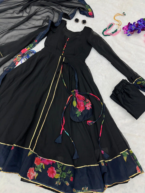 Eid Special Black Anarkali suit