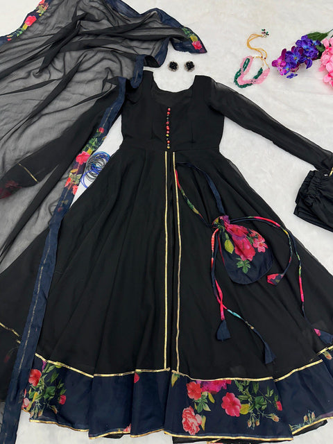Eid Special Black Anarkali suit