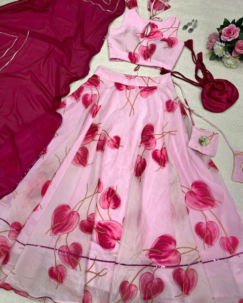 Pastel heart lehenga choli