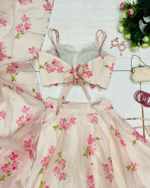 Dream Pink Pastel Lehnga choli