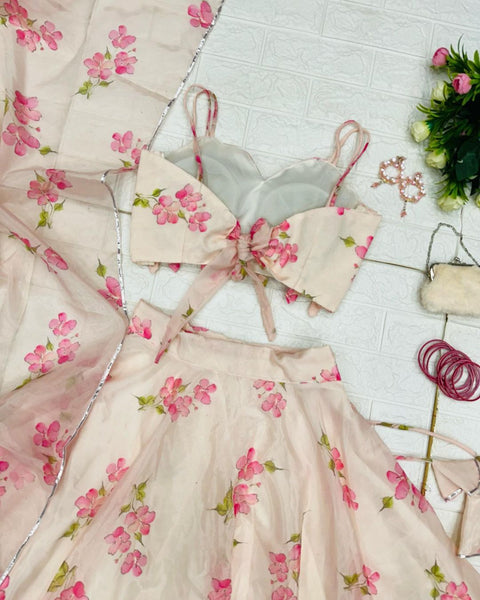 Dream Pink Pastel Lehnga choli