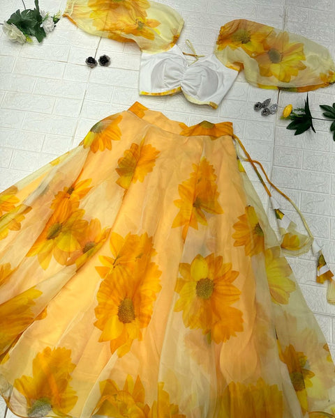 Lehenga choli for haldi occasion💛
