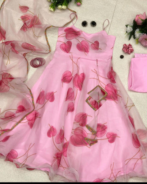 Pastel Heart Anarkali suit set