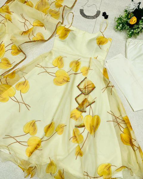 Pastel Heart Anarkali suit set