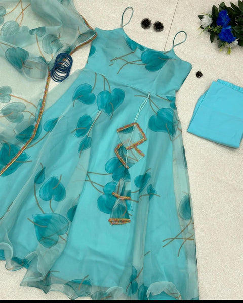 Pastel Heart Anarkali suit set